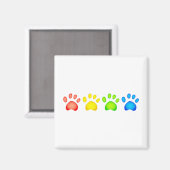 Aimant Paws colorés (Recto/Verso)
