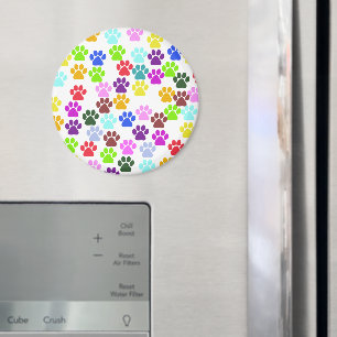 Aimant Paws colorés, Motif Paw, Paws de chien, Empreintes