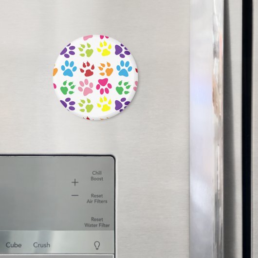 Aimant Paws Colorés, Paws Chiens, Paws Chat (In situ (réfrigérateur))
