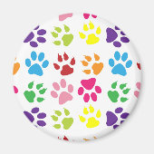 Aimant Paws Colorés, Paws Chiens, Paws Chat (Devant)