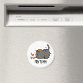 Aimant Pawtume mignon Automne Kitty Cat Pun (In Situ (Lave-vaisselle))