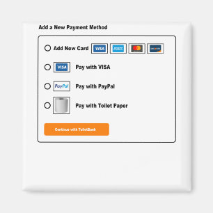 Aimant Payer Avec Du Papier De Toilette Drôle Crise Du P