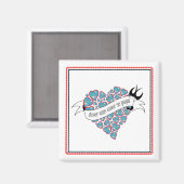 Aimant Payer l'amour avec l'amour illustré proverbe portu (Recto/Verso)