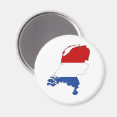 Aimant Pays-Bas drapeau de pays forme duch (Recto/Verso)