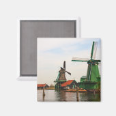 Aimant Pays-Bas : Windmills, Zaanse Schans, Hollande (Recto/Verso)