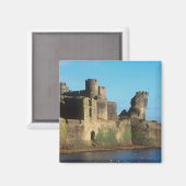 Aimant Pays de Galles - château de Caerphilly, avec vue s (Recto/Verso)