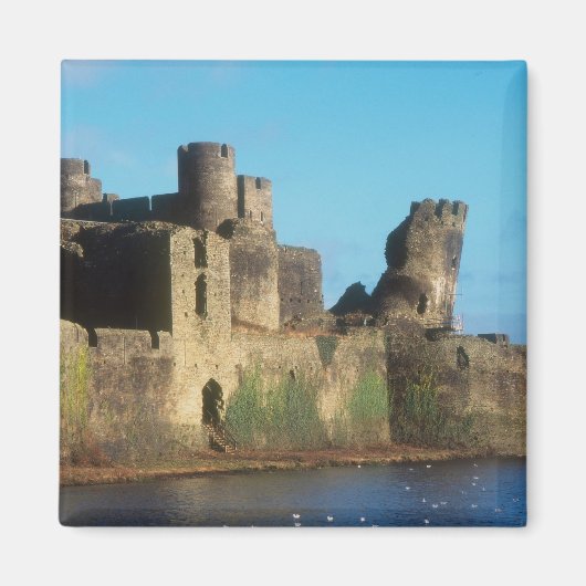 Aimant Pays de Galles - château de Caerphilly, avec vue s (Devant)