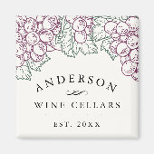 Aimant Pays du vin | Cave à vin maison personnalisée (Devant)