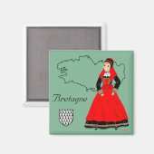 Aimant Pays Pourlet, Bretagne, France (Recto/Verso)