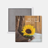 Aimant Pays Sunflower Occident mariage Enregistrer la dat (Recto/Verso)