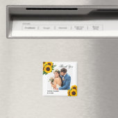 Aimant Pays Tournesol photo mariage Favor Cadeau (In Situ (Lave-vaisselle))