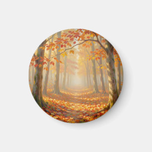 Aimant Paysage artistique de chemin forestier automnal