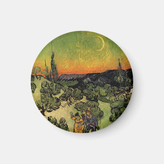 Aimant Paysage au clair de lune de Vincent Van Gogh (Devant)