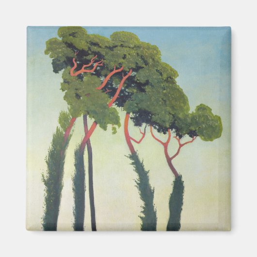 Aimant Paysage avec arbres, 1911 (Devant)