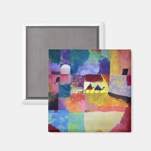 Aimant Paysage avec chameaux, Paul Klee (Recto/Verso)