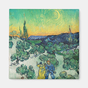 Aimant Paysage avec deux pas et lune de croissant