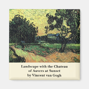 Aimant Paysage avec le château d'Auvers par Vincent van G