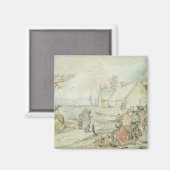 Aimant Paysage avec les Gitans Fortune-Tellers (Recto/Verso)