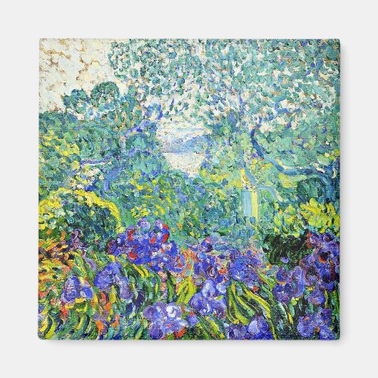 Aimant Paysage avec Violet Irises (Devant)