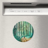 Aimant Paysage boisé mariage Aquarelle (In Situ (Lave-vaisselle))