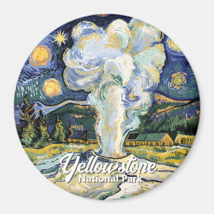 Aimant Paysage Classique Vintage de Yellowstone Old Faith
