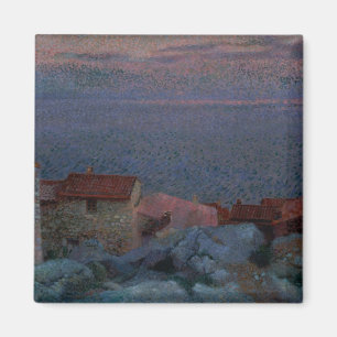 Aimant Paysage côtier (huile sur la toile)