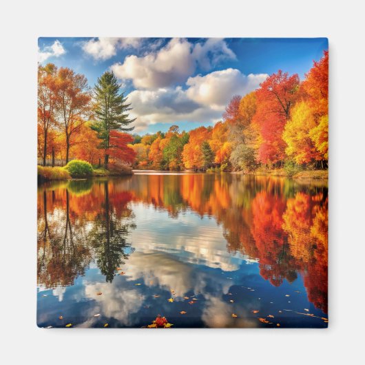Aimant paysage d'automne (Devant)