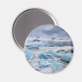 Aimant Paysage de glace de glacier, Islande (Recto/Verso)