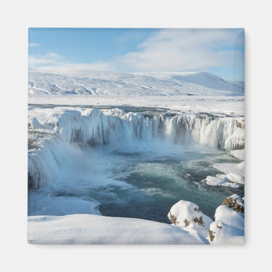 Aimant Paysage de la cascade de Godafoss (Devant)