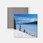 Aimant Paysage de l'Alaska, étiqueté, (Recto/Verso)
