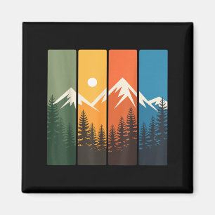 Aimant Paysage de nature au coucher du soleil dans une fo