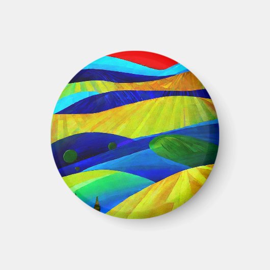 Aimant Paysage de Rainbow Imaginaire Hills (Devant)