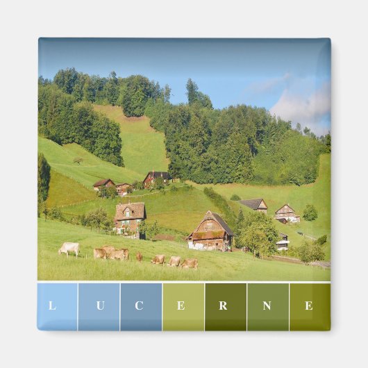 Aimant Paysage d'été en Suisse (Devant)