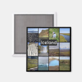 Aimant Paysage d'été islandais (Recto/Verso)