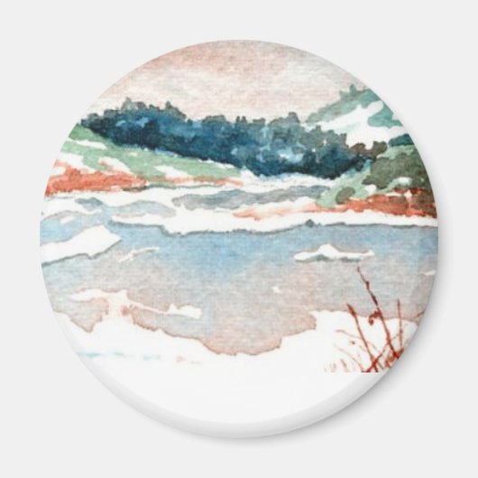 Aimant paysage d'hiver (Devant)