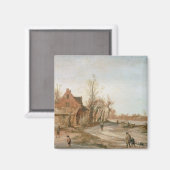 Aimant Paysage d'hiver, 1623 (Recto/Verso)