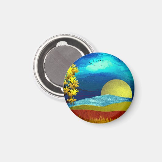 Aimant Paysage du ciel liquide (Recto/Verso)