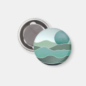 Aimant Paysage du monde Turquoise (Recto/Verso)