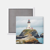 Aimant Paysage du phare Côte Océan Calme Paysage (Recto/Verso)