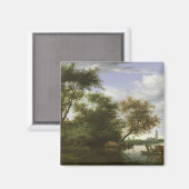 Aimant Paysage fluvial boisé (Recto/Verso)