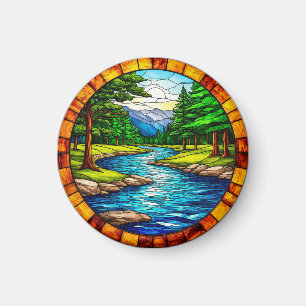 Aimant Paysage fluvial et forestier pittoresque