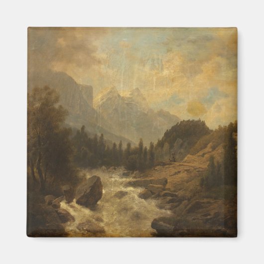 Aimant Paysage forestier (par Josef Kriehuber) (Devant)