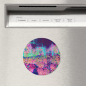 Aimant Paysage impressioniste violet et rose chaud (In Situ (Lave-vaisselle))