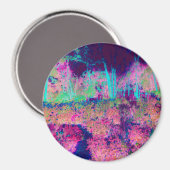 Aimant Paysage impressioniste violet et rose chaud (Recto/Verso)