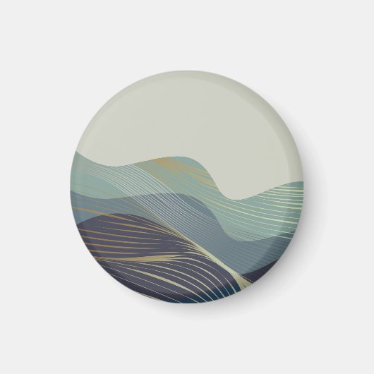 Aimant Paysage japonais Abstrait (Devant)