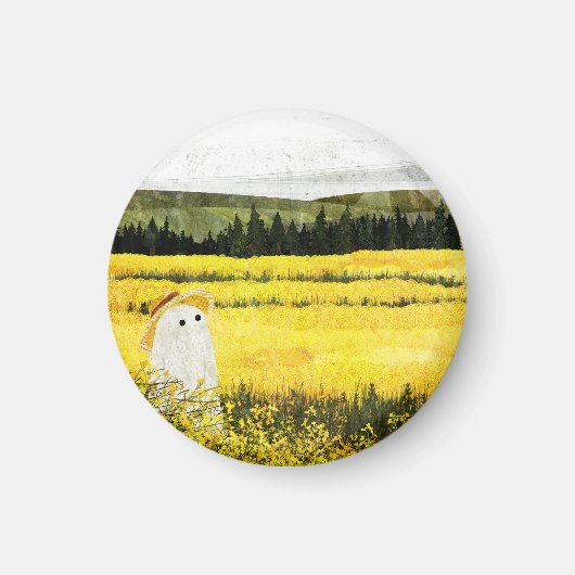 Aimant Paysage jaune (Devant)