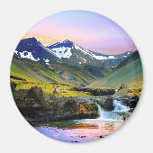 Aimant Paysage magnifique Paysage d'Islande (Devant)