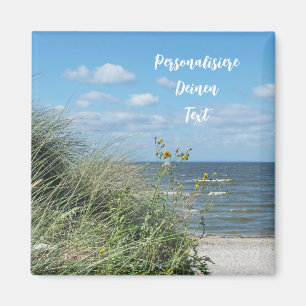 Aimant paysage maritime de bureau de plage 