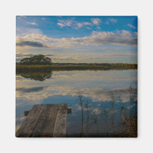 Aimant Paysage naturel Paysage Lac Sky Belarus Pier