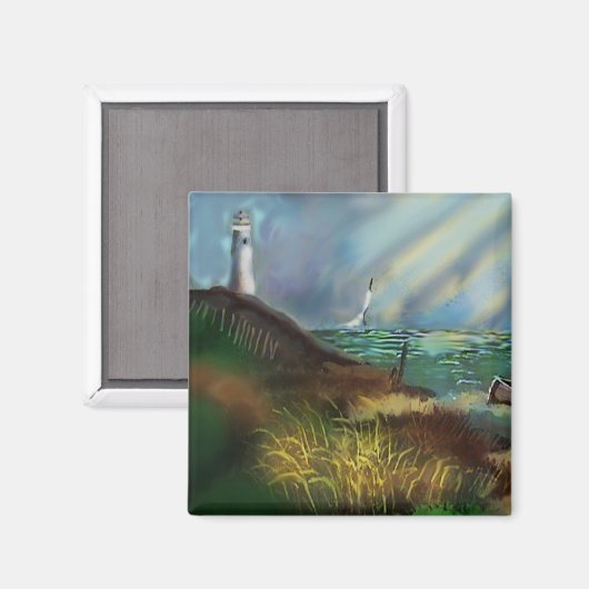 Aimant paysage phare (Recto/Verso)